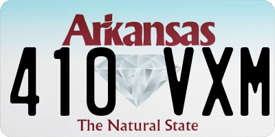 AR license plate 410VXM