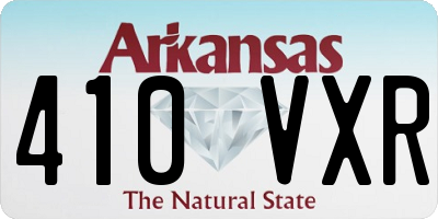 AR license plate 410VXR