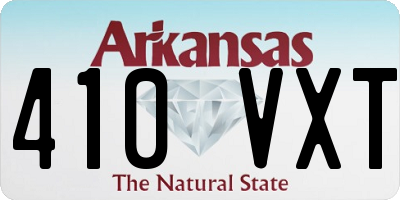 AR license plate 410VXT