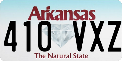 AR license plate 410VXZ