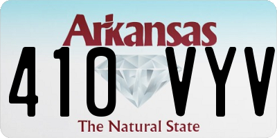 AR license plate 410VYV
