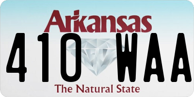 AR license plate 410WAA