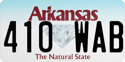 AR license plate 410WAB
