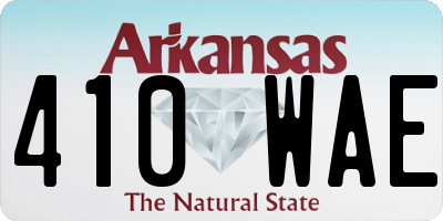 AR license plate 410WAE