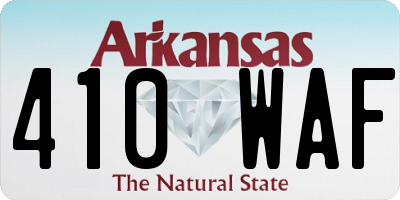 AR license plate 410WAF