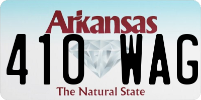 AR license plate 410WAG