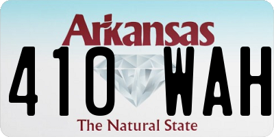 AR license plate 410WAH