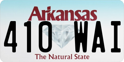AR license plate 410WAI