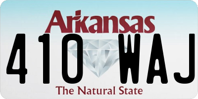 AR license plate 410WAJ