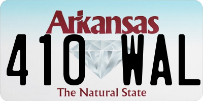 AR license plate 410WAL