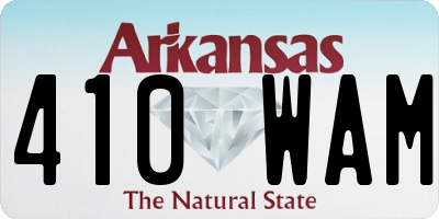 AR license plate 410WAM