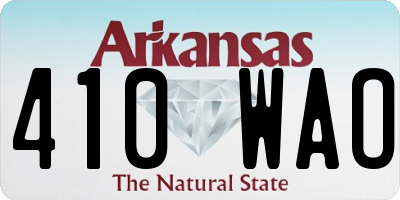 AR license plate 410WAO