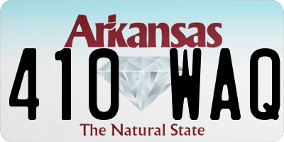 AR license plate 410WAQ