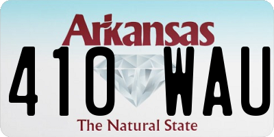 AR license plate 410WAU