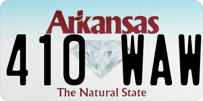 AR license plate 410WAW