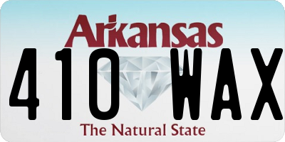 AR license plate 410WAX