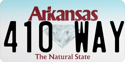 AR license plate 410WAY