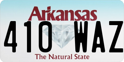 AR license plate 410WAZ