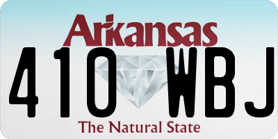 AR license plate 410WBJ