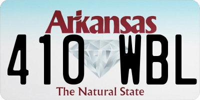 AR license plate 410WBL