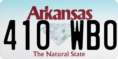 AR license plate 410WBO