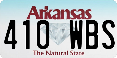 AR license plate 410WBS