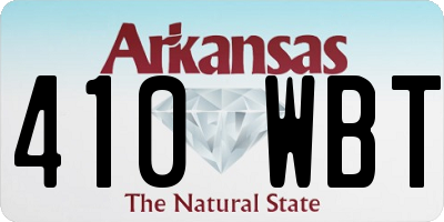 AR license plate 410WBT