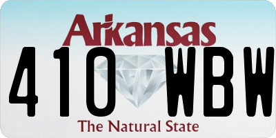 AR license plate 410WBW