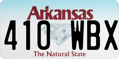 AR license plate 410WBX