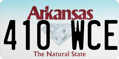 AR license plate 410WCE