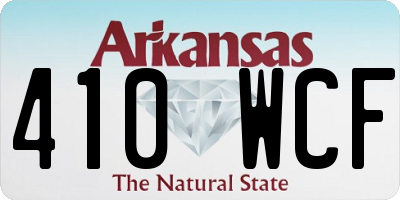 AR license plate 410WCF