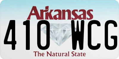 AR license plate 410WCG