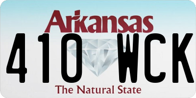 AR license plate 410WCK