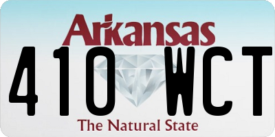 AR license plate 410WCT