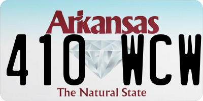 AR license plate 410WCW
