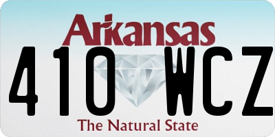 AR license plate 410WCZ