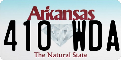 AR license plate 410WDA