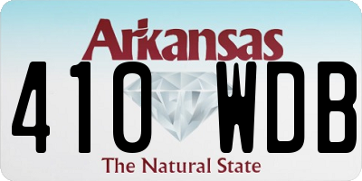 AR license plate 410WDB
