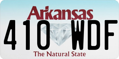 AR license plate 410WDF
