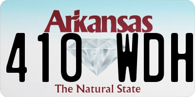 AR license plate 410WDH