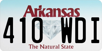 AR license plate 410WDI