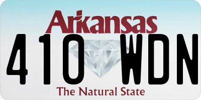 AR license plate 410WDN
