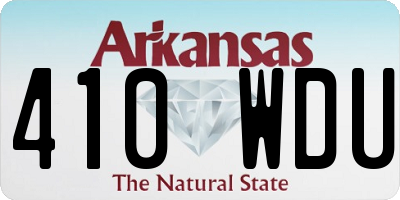AR license plate 410WDU