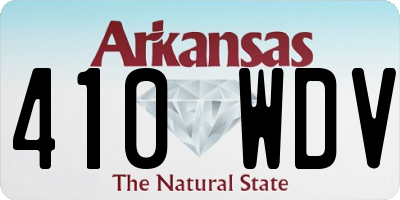 AR license plate 410WDV