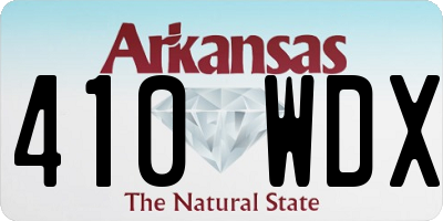 AR license plate 410WDX