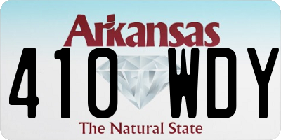 AR license plate 410WDY