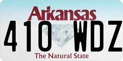 AR license plate 410WDZ