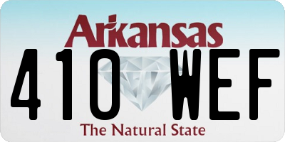 AR license plate 410WEF