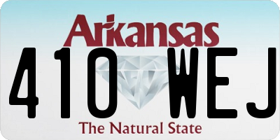 AR license plate 410WEJ