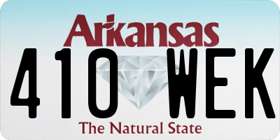 AR license plate 410WEK